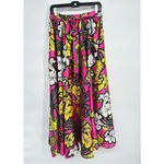 Her Destiny Floral Print Satin Maxi Length Circle Skirt Size Large Tropical Pink Photo 1