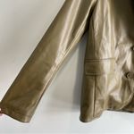 Urban Outfitters  Oversized Jules Faux Leather Blazer Olive Small Photo 11