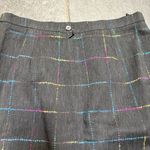 Nicola Italian Windowpane Pencil Skirt Grey Rainbow Details Office SZ 10 Gray Photo 5