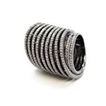 NWT Noir Crystal Spiral Statement Ring Size 7 MSRP $225 Silver Photo 0