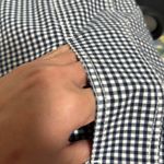 Peck & Peck  Checkered blue and white denim woman jacket size LARGE Photo 7