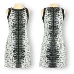 REED White Boa Scuba Mini Dress Size Medium Black Photo 2