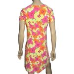 Lilly Pulitzer  XS Pink Orange Yellow Pansy Floral Print Jersey T-Shirt Dress Photo 4