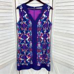 Marc New York Watercolor Print Sleeveless Shift Day Dress Purple Multi 12 Photo 8