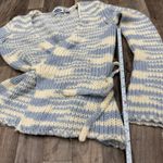 Vintage Coquette pastel Wool Blend wrap bow tie sweater top Blue Size M Photo 3