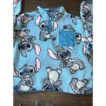 Disney  Stitch Women's Light BlueQuarter‎ Zip Print Fleece Sweatshirt Size Medium Photo 1