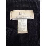 Lisa International Womens Black Faux Fur Front Zip Up Cardigan Sweater M Size M Photo 3