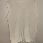 Tan Sleeveless Knit Sweater Women’s White Size XL Photo 0