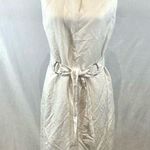 Emma James white linen tie buckle dress size 6 Photo 0
