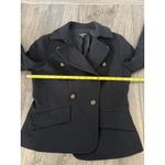 Talbots  Womens Black Double Breasted Military Style Wool Peacoat Jacket Size 8 Photo 5