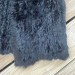 525 America Women's Black Rabbit Fur Vest Size M Photo 3