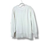 Free People NWOT Alli Optic White Heavy Chunky V-Neck Oversized Slouchy Sweater Photo 6