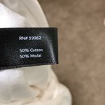 Boston Proper  One Shoulder puff sleeve White Top shirt woman size MEDIUM Photo 4