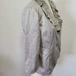 Christopher & Banks gray ruffled collar blazer size medium Photo 2