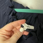 Pleione Women's Navy Blue Off The Shoulder Swing Ruffle Mini Dress Size Medium Photo 2