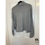 Lucky Brand  Grey Turtleneck Sweater with Silver‎ Metallic Stripes size XS NWT Photo 3