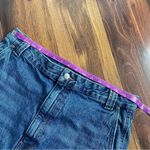 KHAITE  Charlene 100% Cotton Denim Skirt Front Split Midi A-Line Photo 8