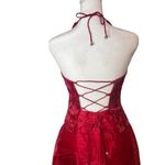 Blondie Nites Authentic Vintage Y2K Red Sequin Prom Dress Corset 2-Piece Jaslene Photo 3