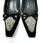 Stuart Weitzman black suede and tweed heels, size 9 Photo 4