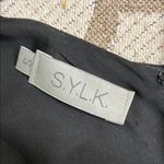 SYLK Black long sheer sleeve 3 straps open back mini dress Photo 2