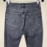 AGOLDE Nico High Rise Slim Fit Jeans Cassette Faded Black Distressed, Size 26 Photo 6