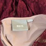 Anthropologie  Maeve Elsa Burgundy Lace Peplum Lined Dress Size S Photo 4