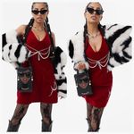 Novelty Lady Face Shoulder Bag faux Leather Messenger Travel Handbag (Purple) Purple Photo 4