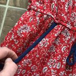 Band of Gypsies Paisley Floral Red White And Blue Romper Photo 5