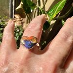Heart New Spiny Oyster Purple Turquoise Sterling Silver Ring Size 9 Orange Photo 0