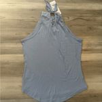 Ekouaer  Size Medium Blue Halter tank pit to pit 15, is 22 Photo 1