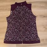 Chico's Weekends by 1 Medium Full Zip Vest Jacket Burgundy Sleeveless Photo 9