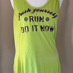 Lululemon Neon Yellow Green Push Yourself Run Do It Now Tank Size 8 Photo 0