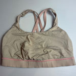 Lululemon  Sports Bra Light Support Criss Cross‎ Back Pink Beige Size 6 Photo 0