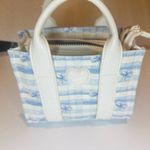 Betsey Johnson Betsy Johnson Handbag Coquette Bow Mini Tote Blue And White Photo 1