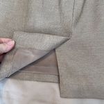 Talbots  sz 2P tan mini skirt with shimmery gold threads back zip fully lined EUC Photo 6