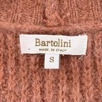 Bartolini Italy Rose Pink Alpaca Blend Crochet Knit Cardigan Sweater Size Small Red Photo 3