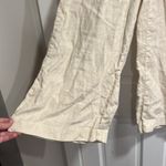 L'Agence L’AGENCE Henderson High Rise Crop Wide Leg 100% Linen Pants in Oat Color Size 30 Photo 3