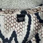 CAbi Serpentine Blouse Beige Brown Snakeskin Print Long Sleeve Womens S Pullover Photo 6