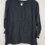 VTG Sophie Finzi Top Womens S Black Silk Linen Blend Lagenlook Tunic Shirt Photo 0