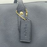 Coach F12184 Town Tote Midnight Navy Pebble Leather Shoulder Bag Gold Hardware Photo 11