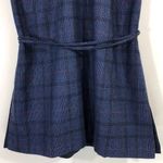 Banana Republic New  Plaid Apron Top Sleeveless Tie Waist Top Navy Blue Photo 12