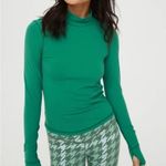 Aerie NWT OFFLINE by Real Me Xtra Long Sleeve Mock Neck T-Shirt Green Size L Photo 0