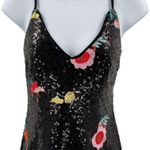 Forever 21  Full Sequin Floral Sleeveless Cross Back Retro Dress Photo 2