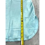 Vtg Ilise Stevens Nightgown Kimono Light Blue Satin Floral Size M Sleep Dress Size M Photo 5