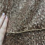 Mac Duggal NWT Copper Sequined High Neck Puff Sleeve Column Gown Size 2 $398 Photo 3