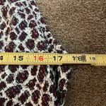 Akemi + Kin Anthropologie  Top Sleeveless Leopard Burgundy White Metallic Medium Photo 10