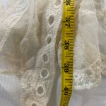 Cream Lace Long Vest embroidery faux design duster kimono Photo 8