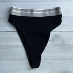 Dolce Vita Black Ribbed High Cut High Rise Bathing Suit Bottom Size XS Photo 0