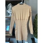 Bloomingdale'sLVIR Daytime Mini Ribbed Sweater Mini Dress Beige Womens Size Larg Brown Size L Photo 2