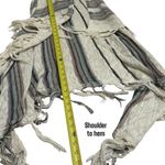 Umgee  Ivory Purple & Teal Striped Long Length Boho Flowy Cardigan Vest Size S/M Photo 8